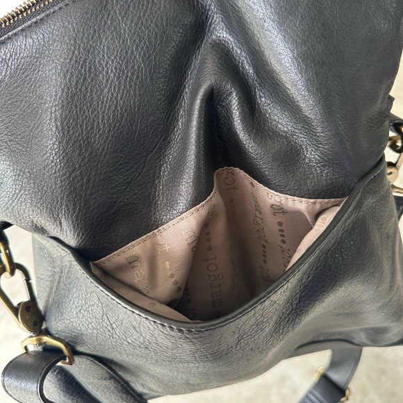 Margot New York Black Leather Crossbody Bag - Picture 5 of 5